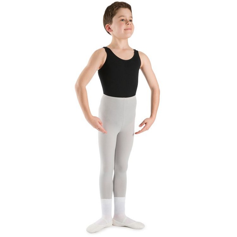 Kids' Bloch Dale Footless Tight Silver | MYQCS88243