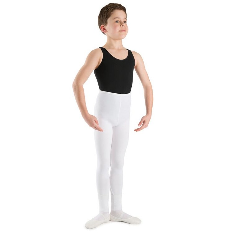 Kids' Bloch Dale Footless Tight White | MYJKU66064