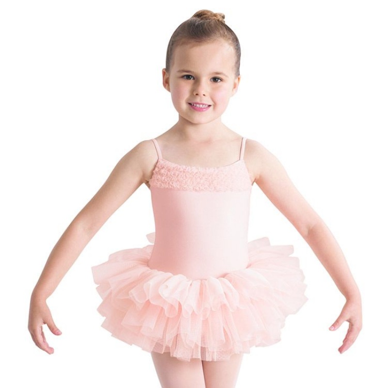 Kids\' Bloch Desdemona Leotard Dress Light Pink | MYJVR63575