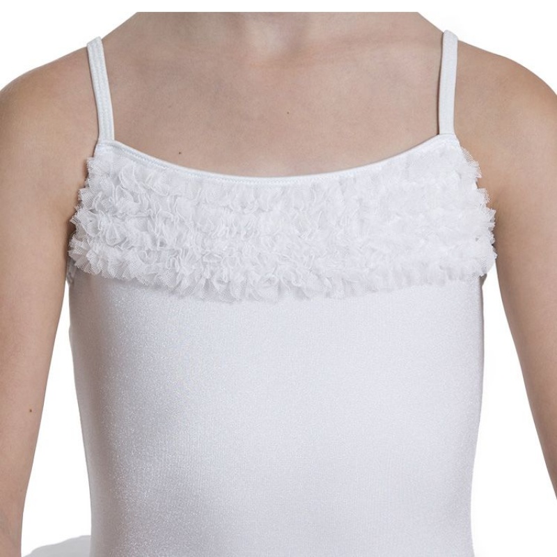 Kids' Bloch Desdemona Leotard Dress White | XMYGW48356