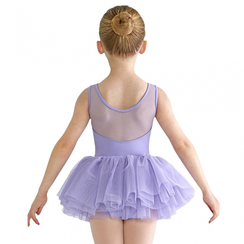 Kids' Bloch Emica Sweetheart Tank Tutu Leotards Lilac | QMYUV75285