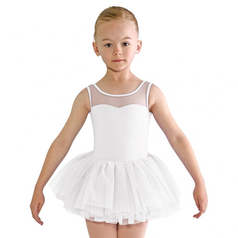 Kids\' Bloch Emica Sweetheart Tank Tutu Leotards White | BMYSO68434