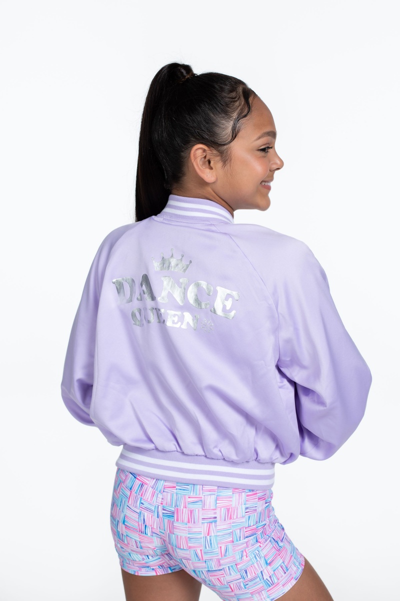 Kids' Bloch Flo Active Rizzo Bomber Jacket Tops Lilac | MYJVR31218