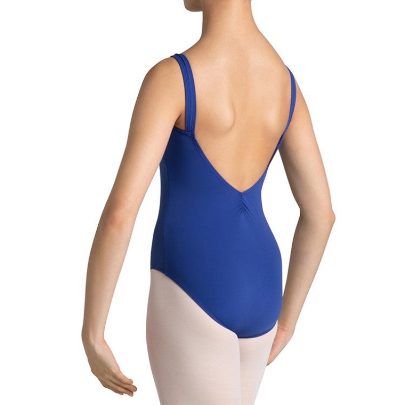 Kids' Bloch Imperial Paradise Contour Leotards Sea Blue | PMYQX99440