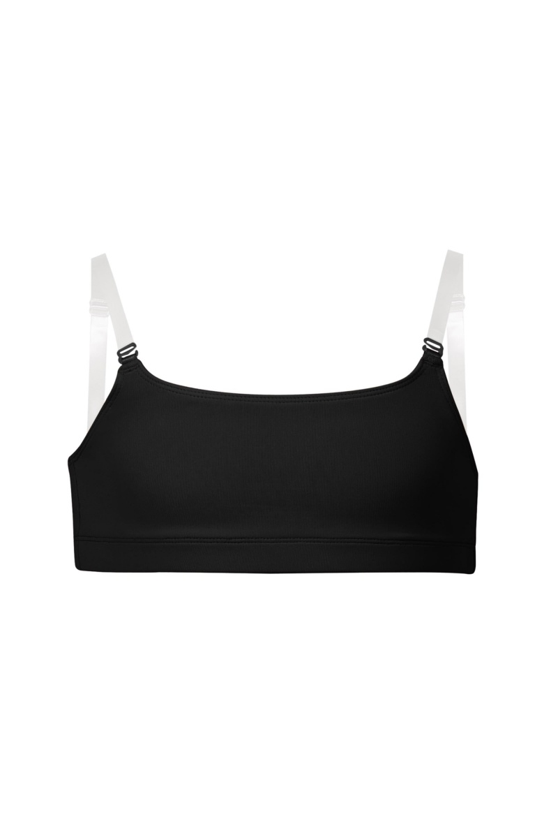 Kids\' Bloch Leia Crop Top Underwear Black | MYEGJ88380