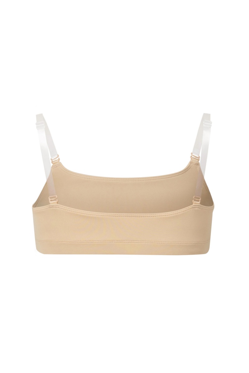 Kids' Bloch Leia Crop Top Underwear Sand | QMYUV85161