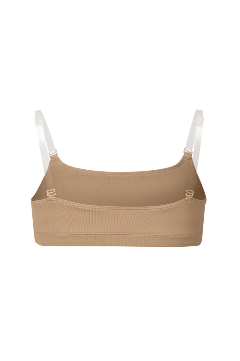 Kids' Bloch Leia Crop Top Underwear Tan | MYJBT90213