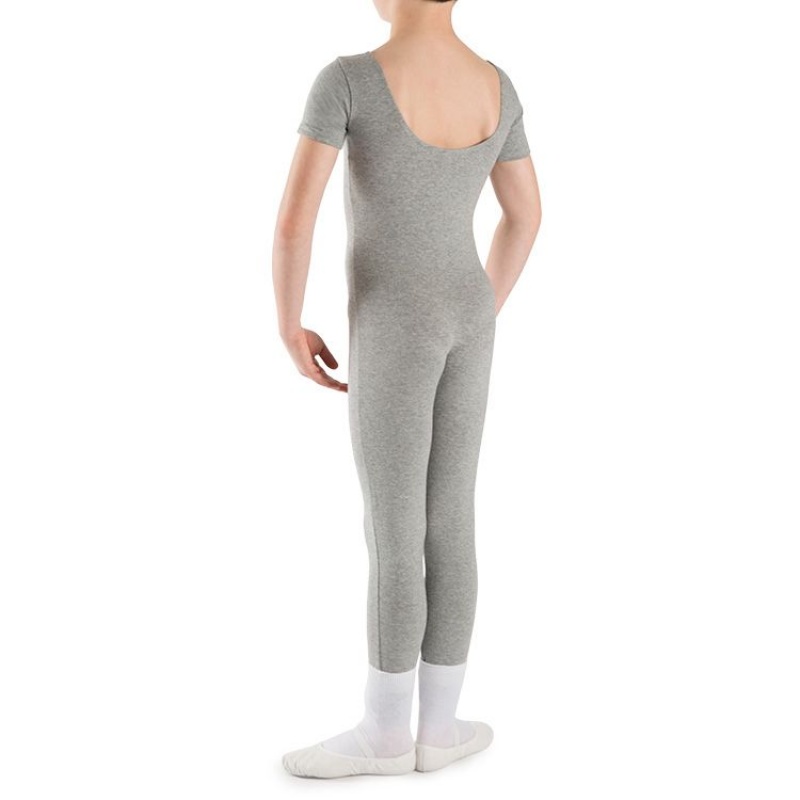 Kids' Bloch Matt Unitard Tight Grey Marle | MYCIF47027