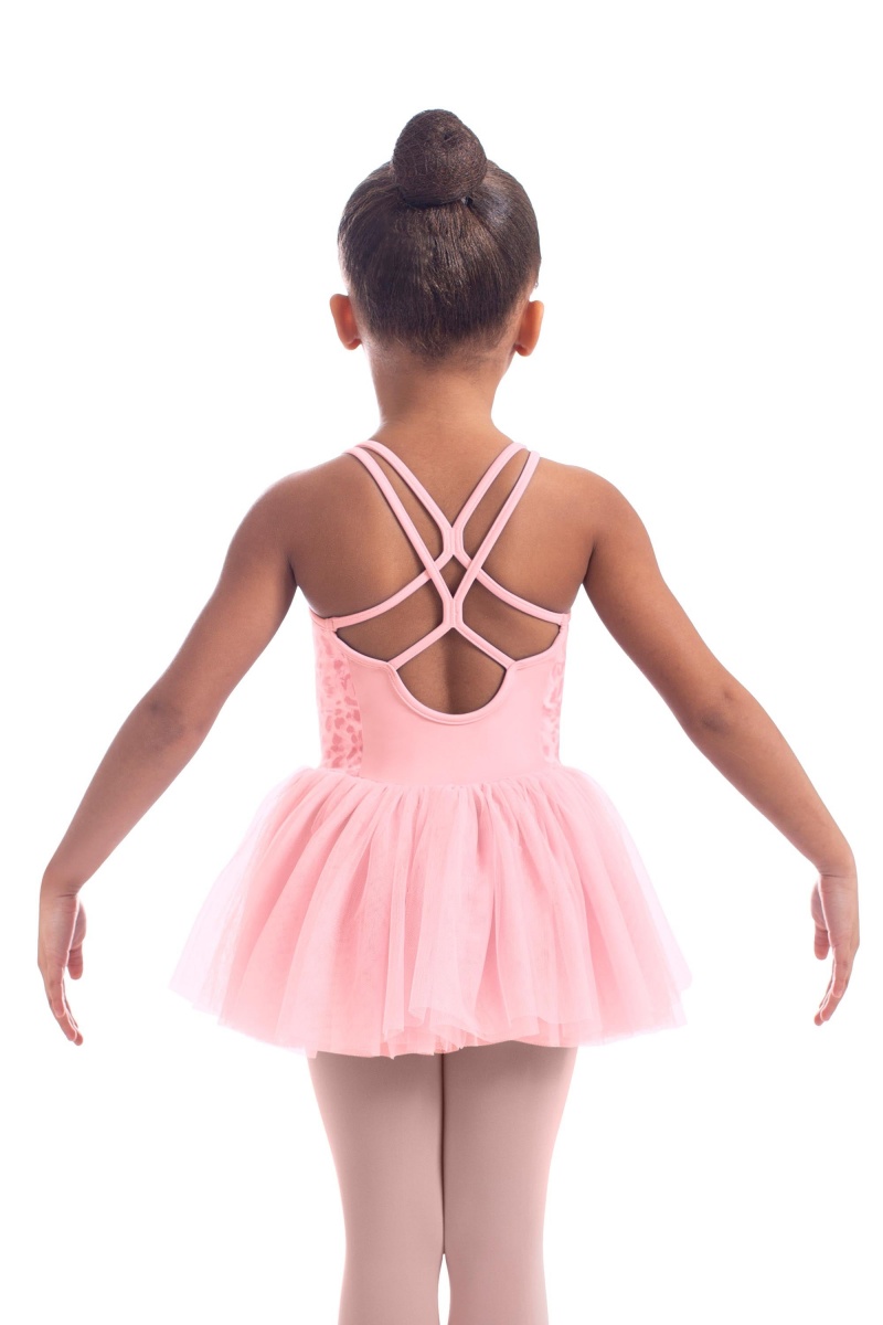 Kids' Bloch Mendy Animal Printed Mesh Tutu Leotards Candy Pink | TMYWZ61839