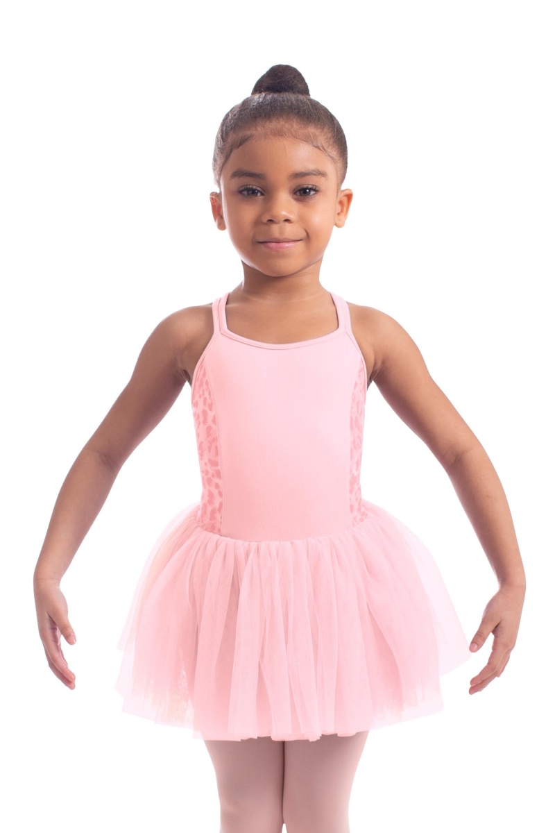 Kids\' Bloch Mendy Animal Printed Mesh Tutu Leotards Candy Pink | TMYWZ61839