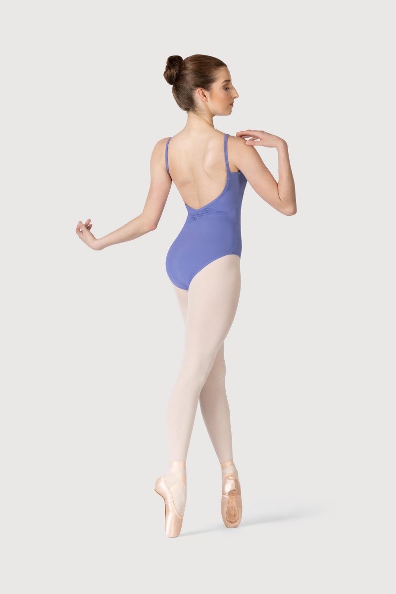 Kids' Bloch Microlux™ Cherie Princess Cami Gathered Front & Back Leotards Lunar | TMYPQ90361