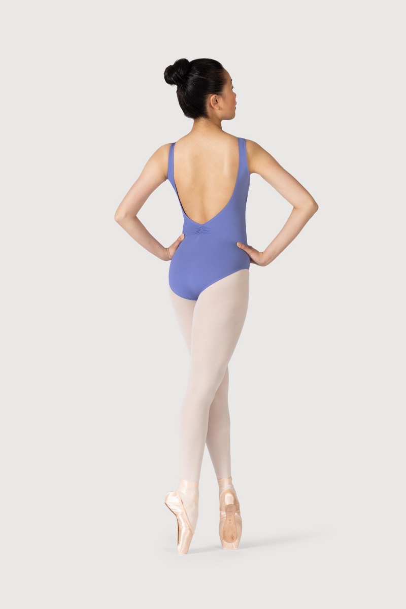 Kids' Bloch Microlux™ Gayleena Empire Gathered Front Wide Strap Leotards Lunar | MYJZR55699