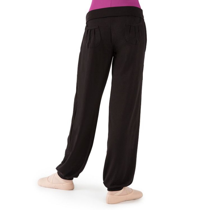 Kids' Bloch Mirella Mapelle Harem Pant Bottoms Black | QMYWA22179