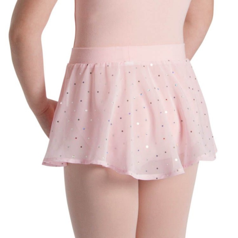 Kids' Bloch Olesia Sequin Spotted Skirts Light Pink | MYDFL37804