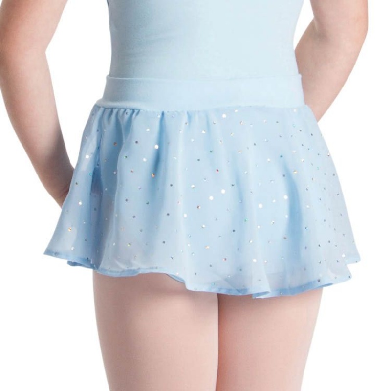 Kids' Bloch Olesia Sequin Spotted Skirts Pastel Blue | EMYVG46381