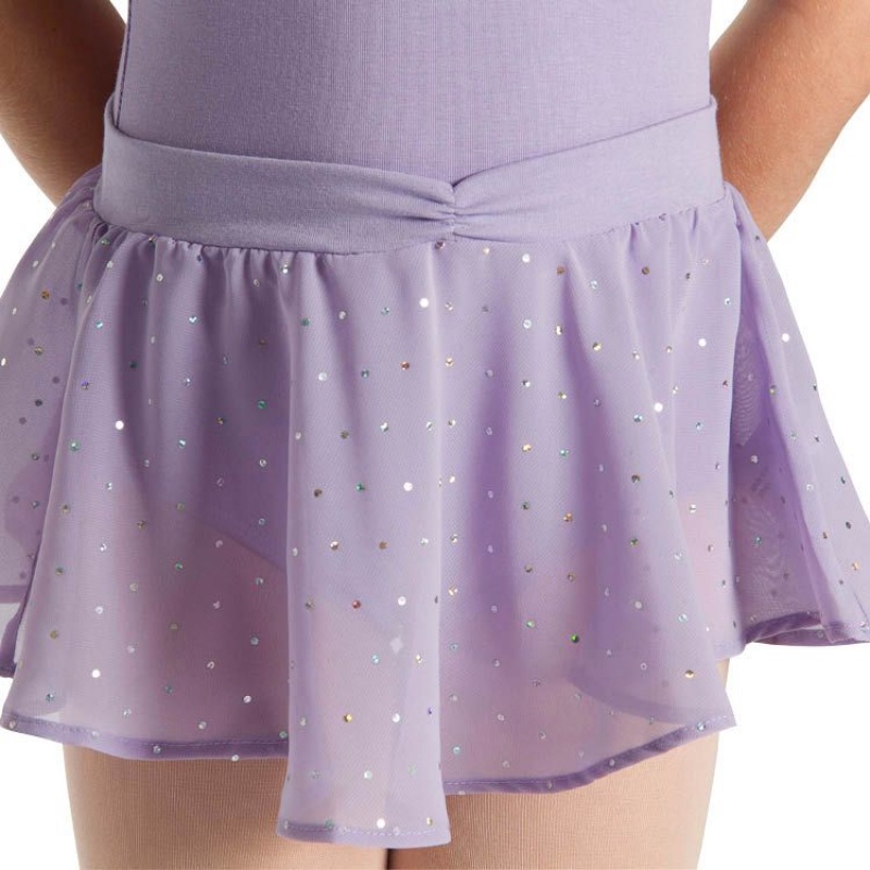 Kids' Bloch Olesia Sequin Spotted Skirts Lilac | UMYND25295