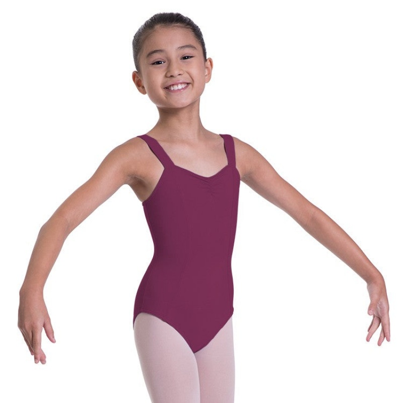 Kids\' Bloch Overture Obelia Princess Seam Leotards Burgundy | GMYEC62318