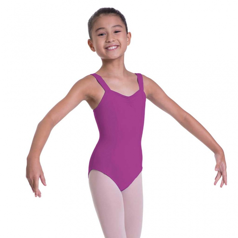 Kids\' Bloch Overture Obelia Princess Seam Leotards Berry | MYCVG56247