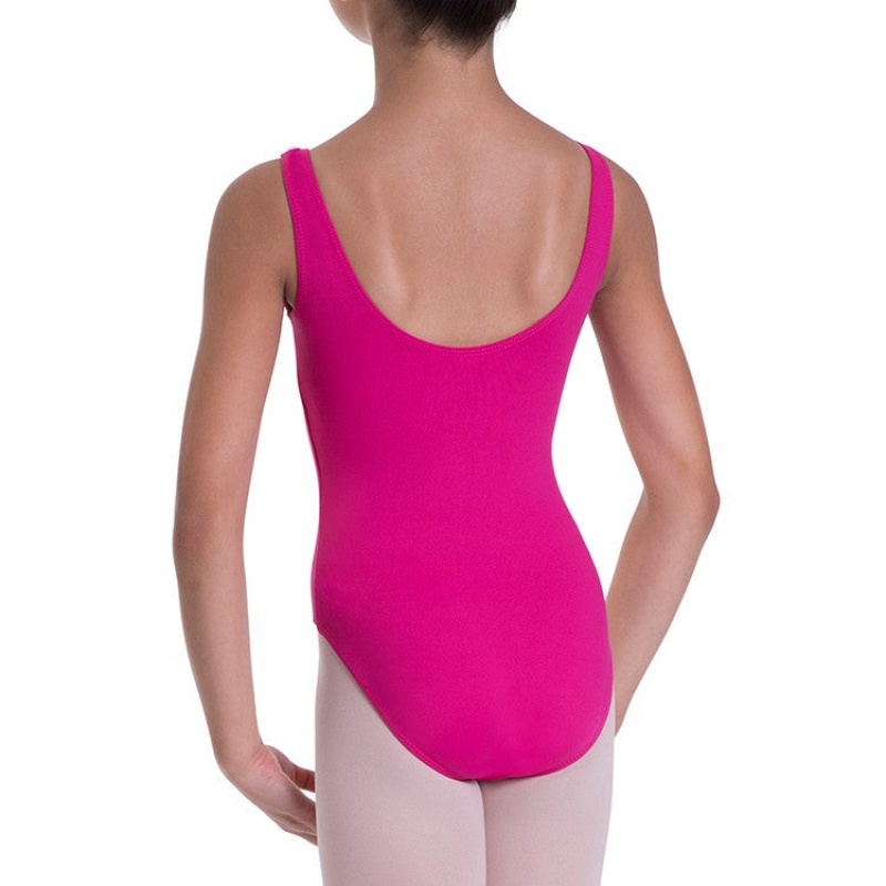 Kids' Bloch Overture Odetta Sleeveless Pleat Leotards Mulberry | MYJKU59565