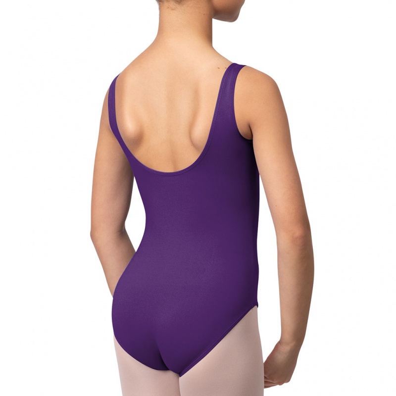 Kids' Bloch Overture Ondina Princess Seam Leotards Purple Iris | MYQCS58897