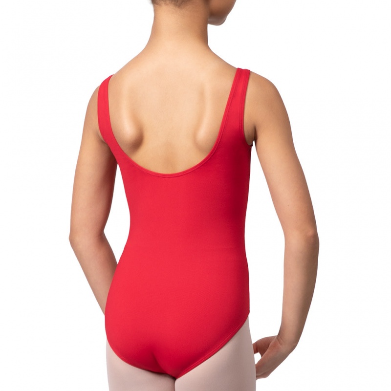 Kids' Bloch Overture Ondina Princess Seam Leotards Red | MYCIF96899