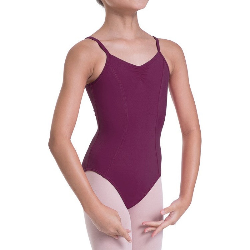 Kids' Bloch Overture Oriana Princess Seam Leotards Burgundy | MYXMI68133