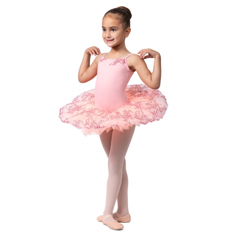 Kids' Bloch Perlaida Sequin Overlay Dress French Rose | QMYWA50319