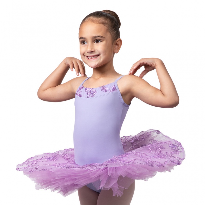 Kids\' Bloch Perlaida Sequin Overlay Dress Lilac | ZMYMJ55242