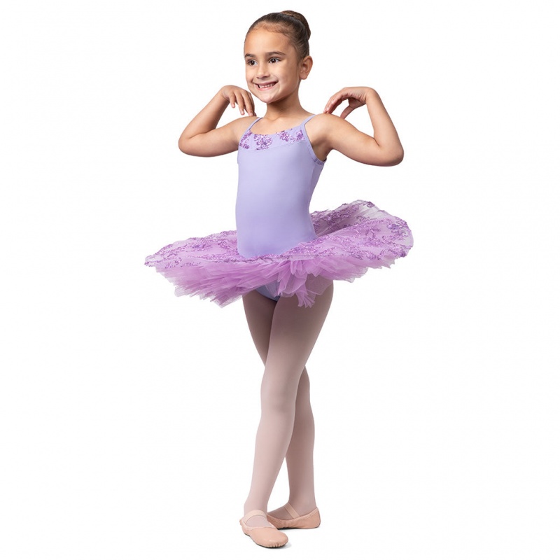 Kids' Bloch Perlaida' Sequin Overlay Tutu Leotards Lilac | EMYVG93937