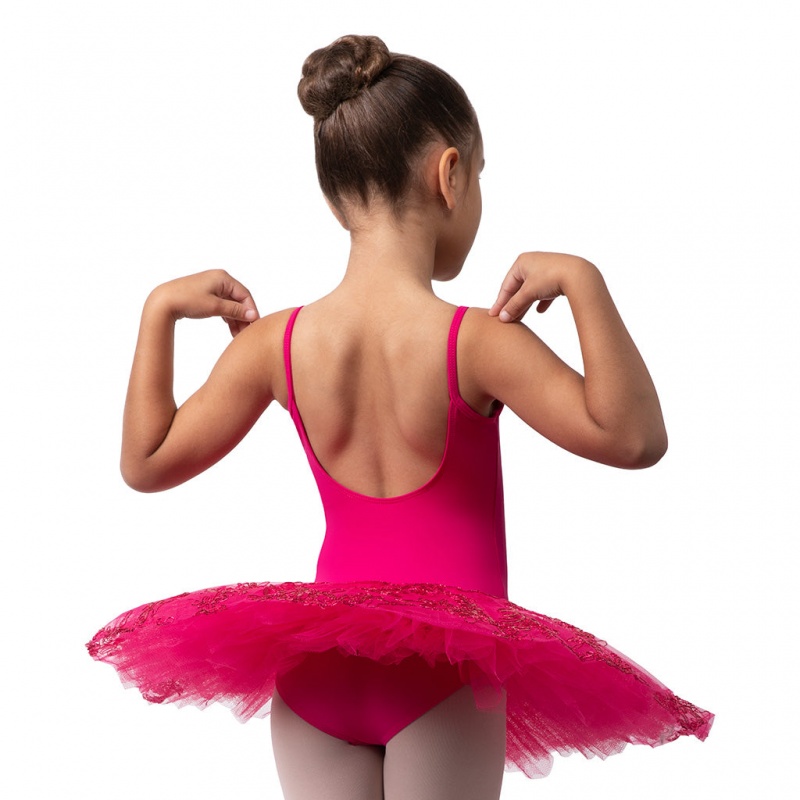 Kids' Bloch Perlaida' Sequin Overlay Tutu Leotards Mulberry | UMYND65029