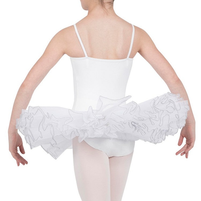 Kids' Bloch Silvana Diamante Tutu Leotards White | PMYQX47511