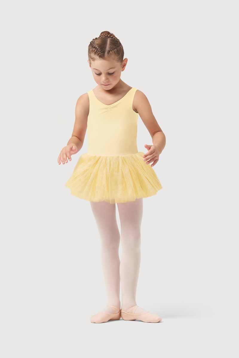 Kids' Bloch Sparkle Tank Tutu Leotards Sunshine | MYQCS89114