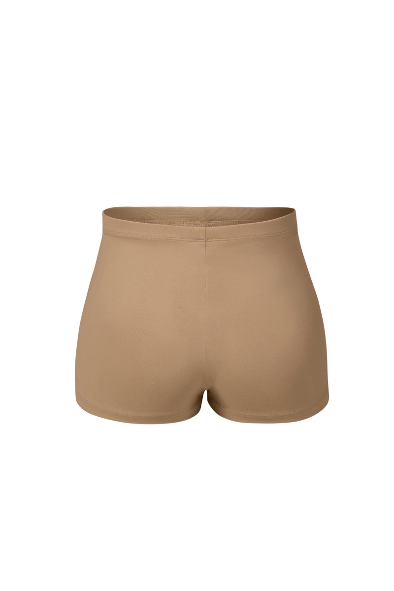 Kids' Bloch Starr High Waist Micro Short Underwear Tan | EMYVG52559