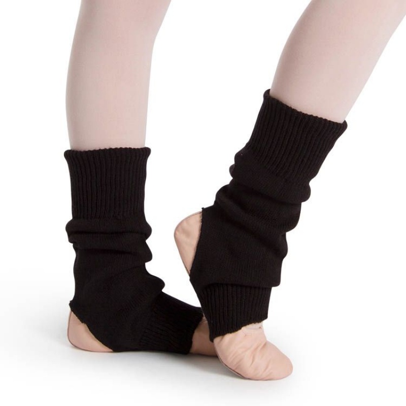 Kids\' Bloch Stirrup Legwarmers Knitwear Black | QMYWA95142