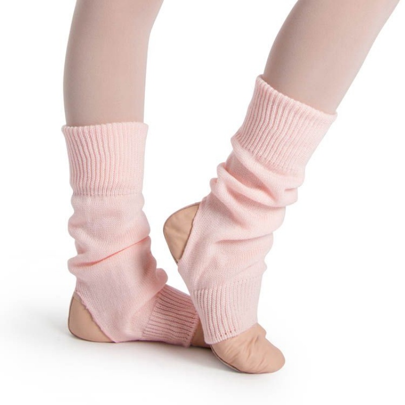 Kids\' Bloch Stirrup Legwarmers Knitwear Pink | DMYKV80557