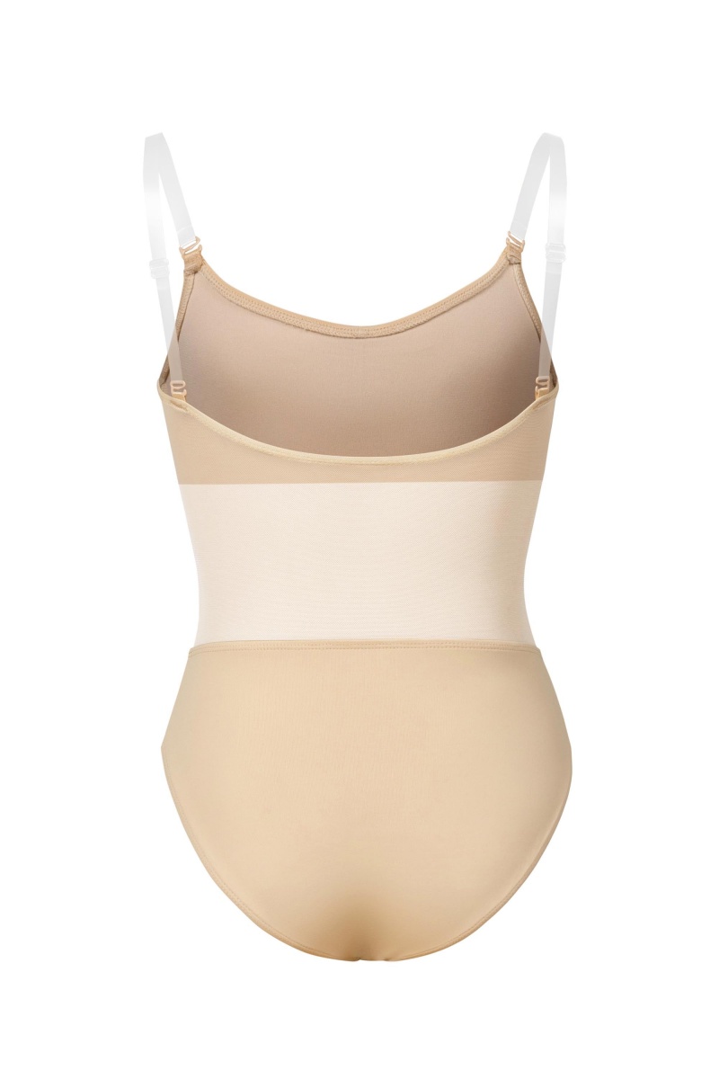 Kids' Bloch Sunna Mesh Panel Body Liner Underwear Sand | UMYND81546