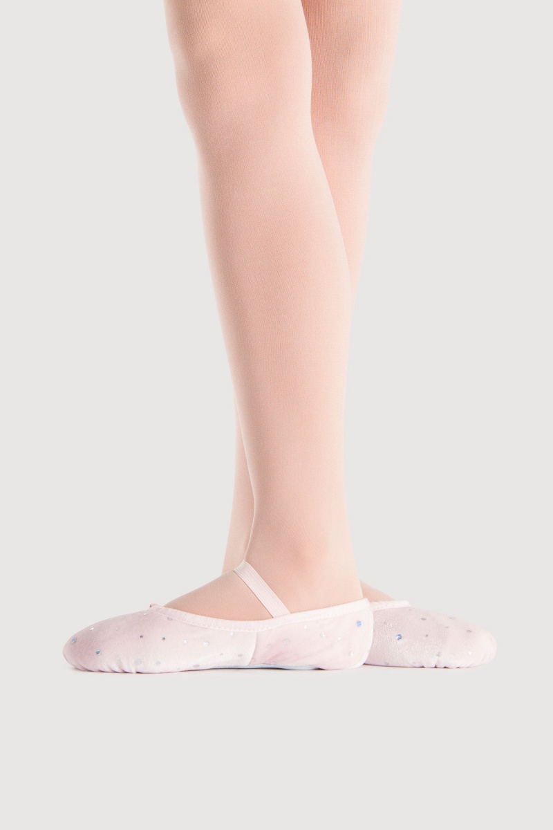 Kids' Bloch Velvet Bunny Hop Girlss Ballet Flats Pink | XMYBH40027