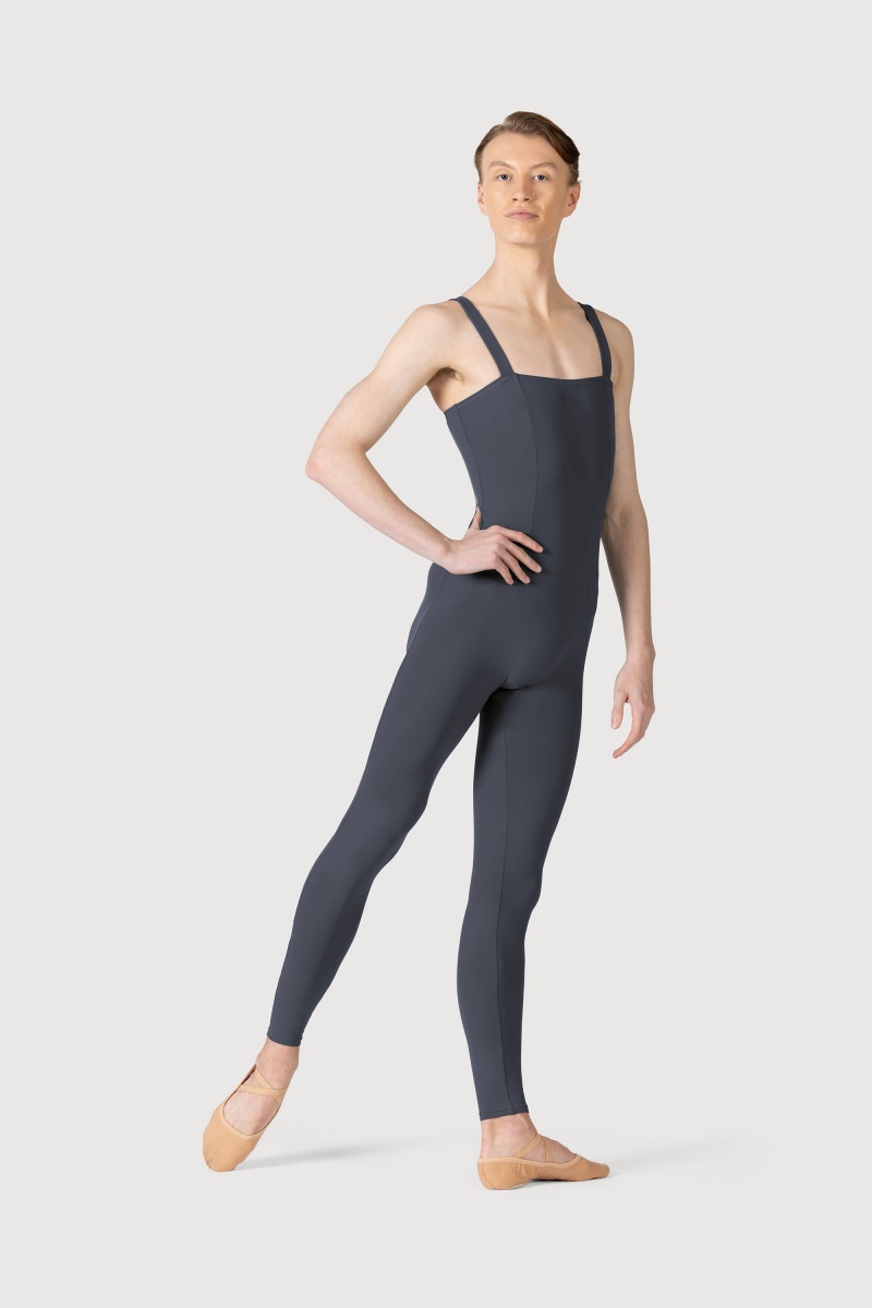 Men's Bloch Curtis Tank Strap Seamed Unitards Squalo | EMYHC11797