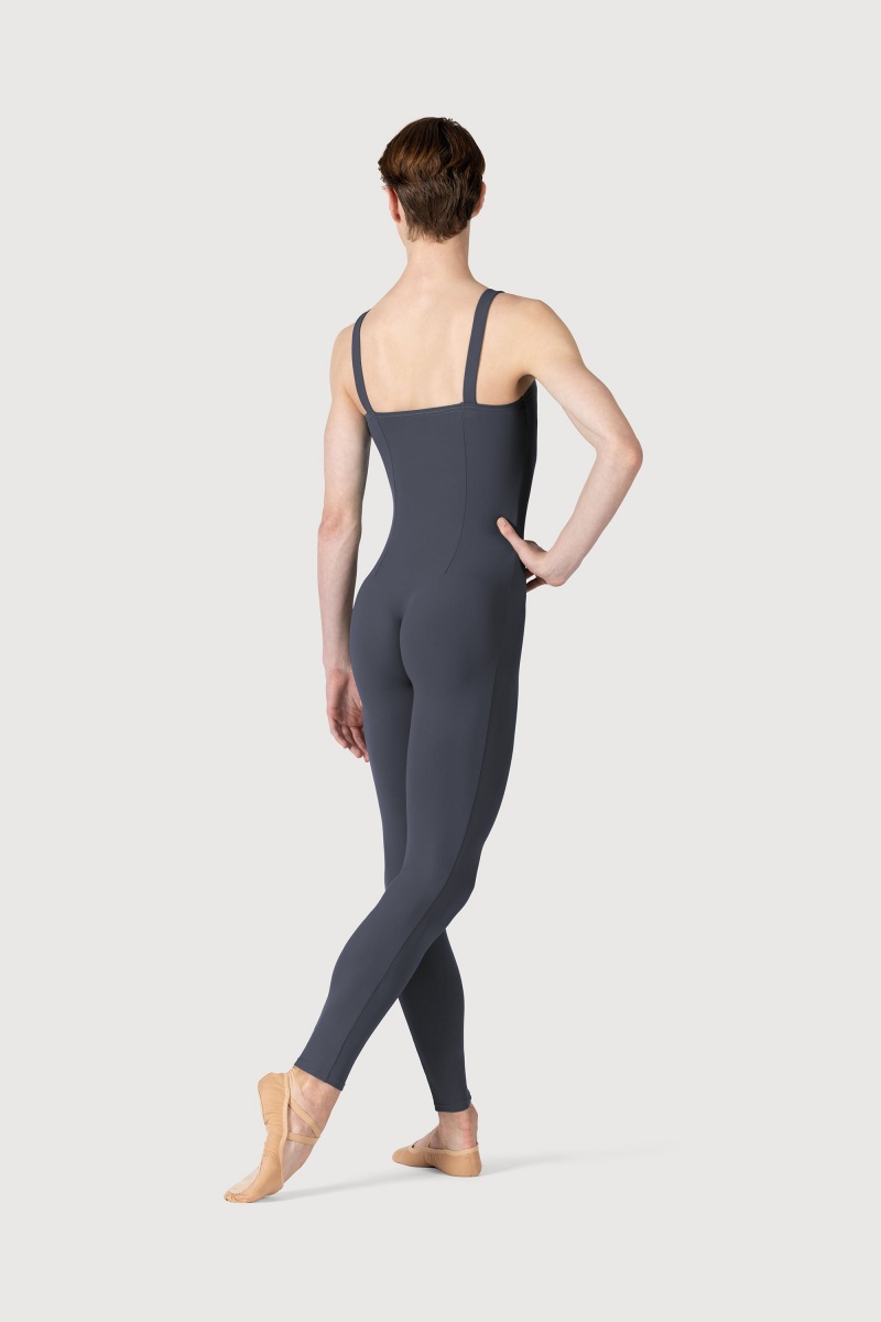 Men's Bloch Curtis Tank Strap Seamed Unitards Squalo | EMYHC11797