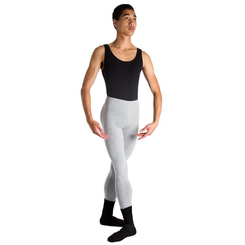 Men's Bloch Dale High Waist Full Length Tight Grey Marle | EMYVG28798