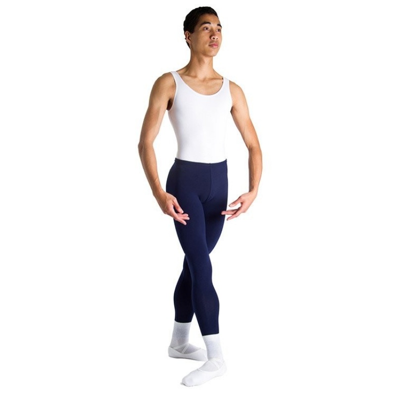 Men's Bloch Dale High Waist Full Length Tight Navy | MYEAH22014