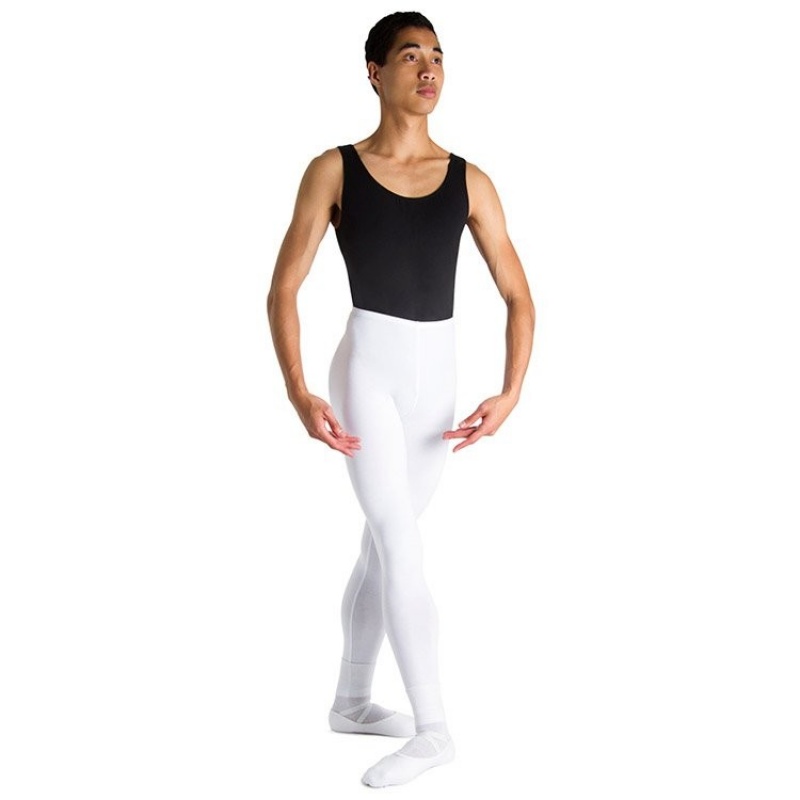 Men's Bloch Dale High Waist Full Length Tight White | MYZDE59870