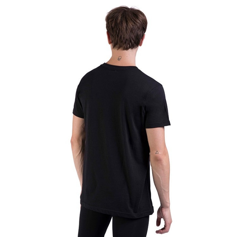 Men's Bloch Heath Relaxed Slim Fit Tops Black | MYICD21857