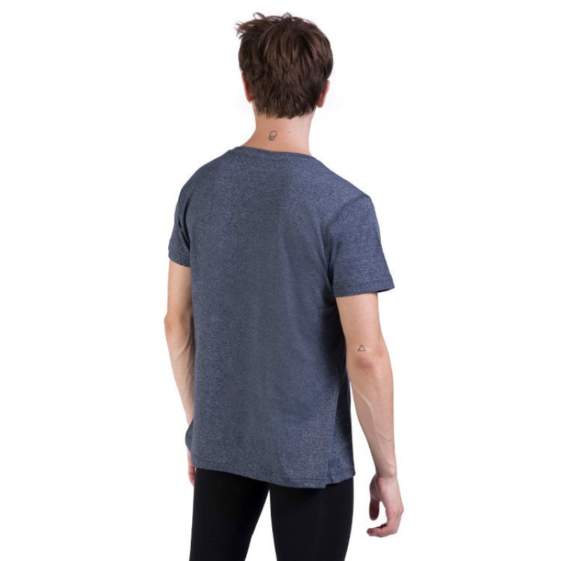 Men's Bloch Heath Relaxed Slim Fit Tops Navy | LMYSX77187