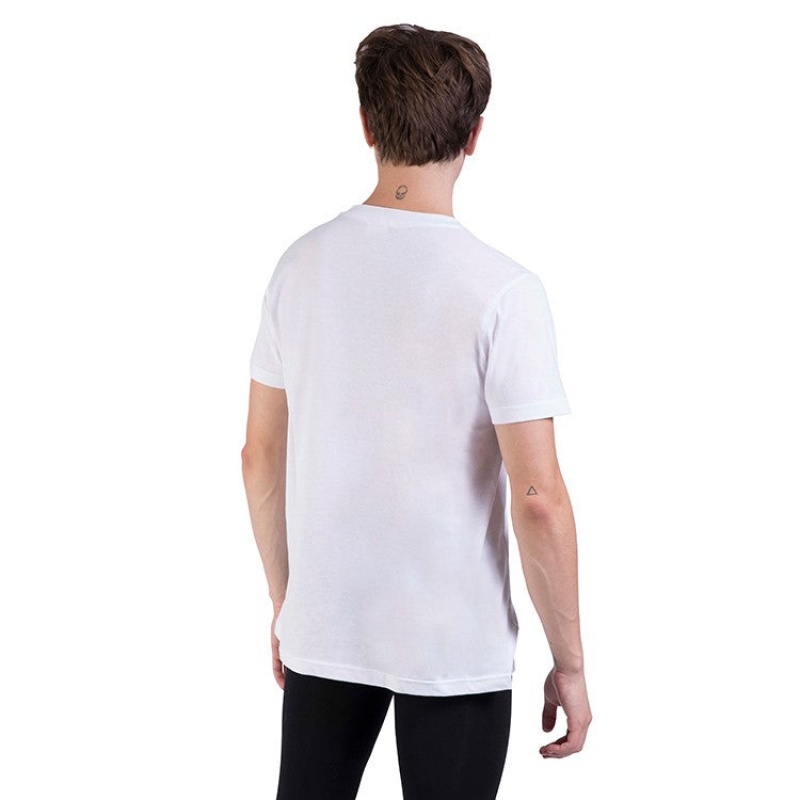 Men's Bloch Heath Relaxed Slim Fit Tops White | LMYTR50534