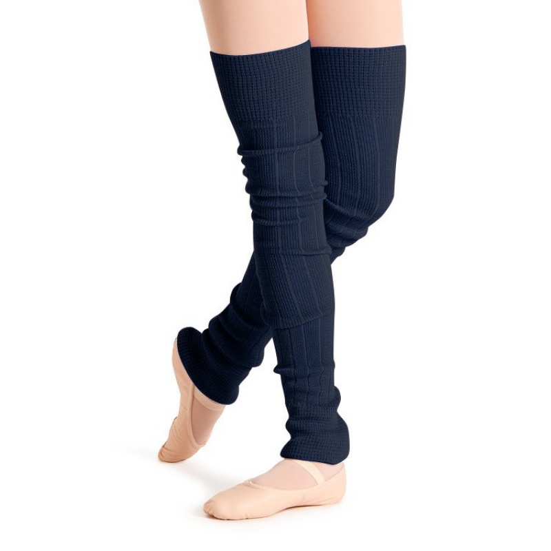 Men\'s Bloch Long Ribbed Legwarmers Knitwear Navy | MYJVR43111