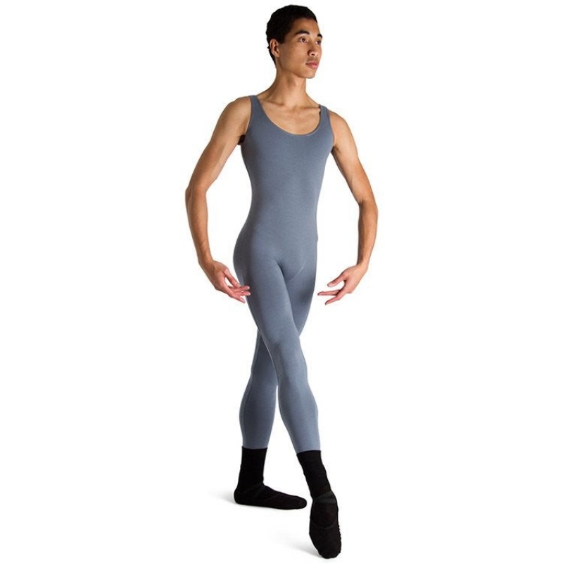 Men\'s Bloch Mark Scoop Neck Tank Unitards Gun Metal | MYNZX38700