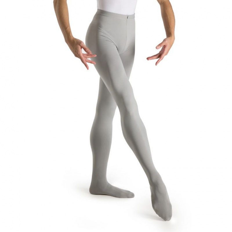 Men's Bloch Mirella Footed Tight Grey | MYJZR89527