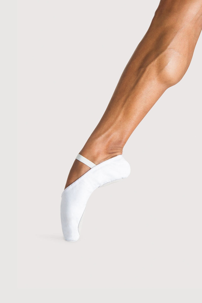 Men's Bloch Prolite II Canvas Ballet Flats White | MYNZX83580