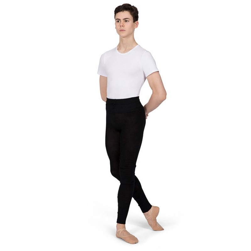 Men's Bloch Quebex Full Length Fold Down Knitwear Black | QMYWA81996